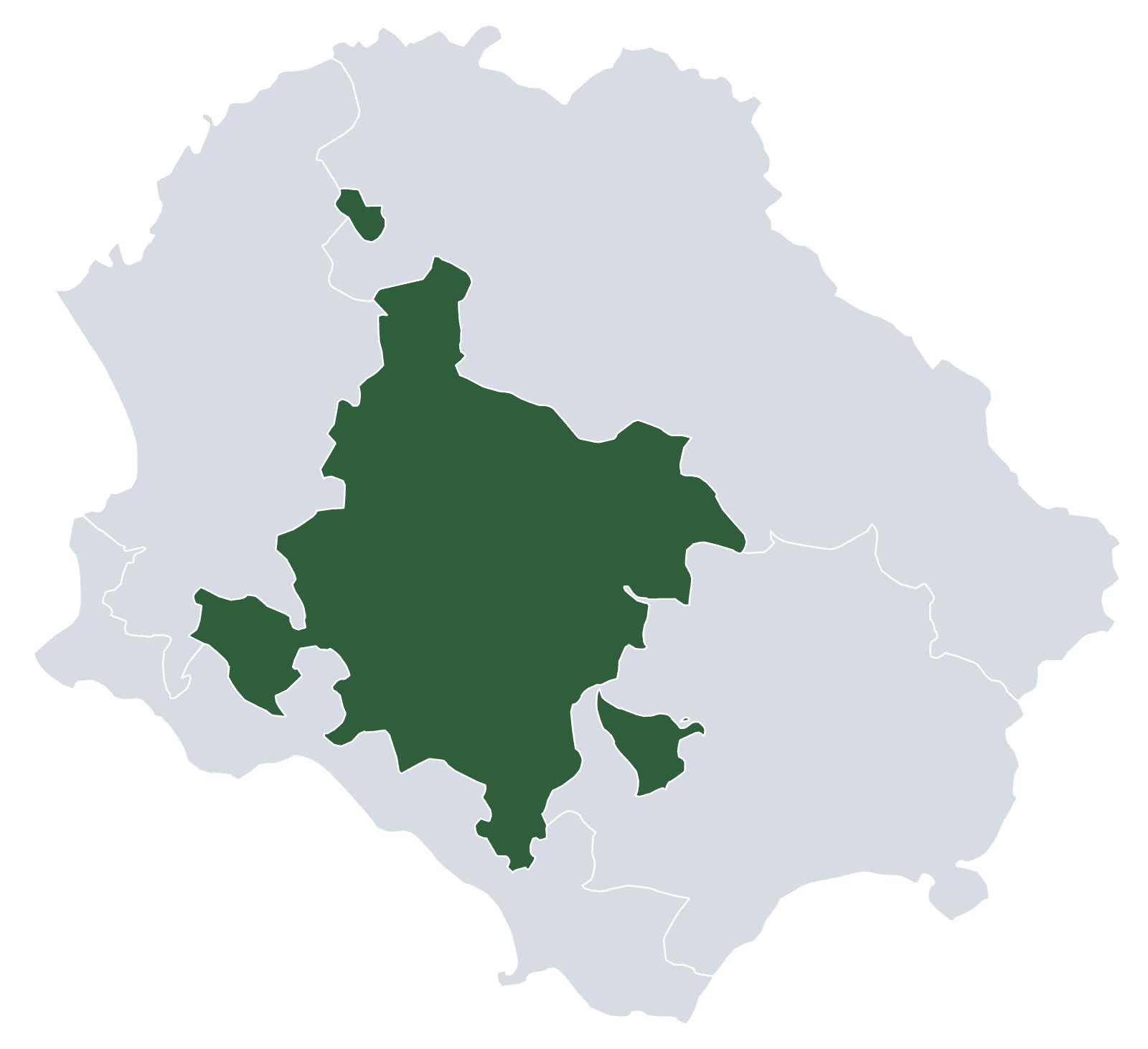 Mappa del Cilento, zona Cilento Interno, Gelbison e Valle del Calore