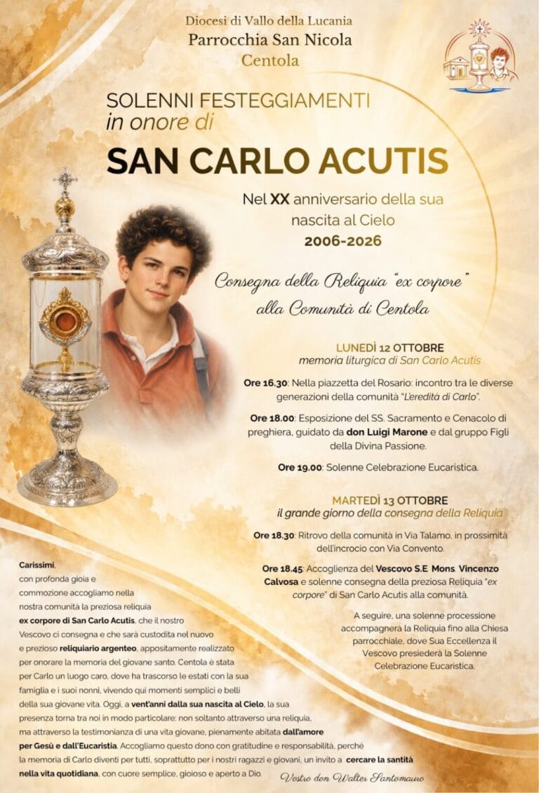Reliquia di San Carlo Acutis a Centola