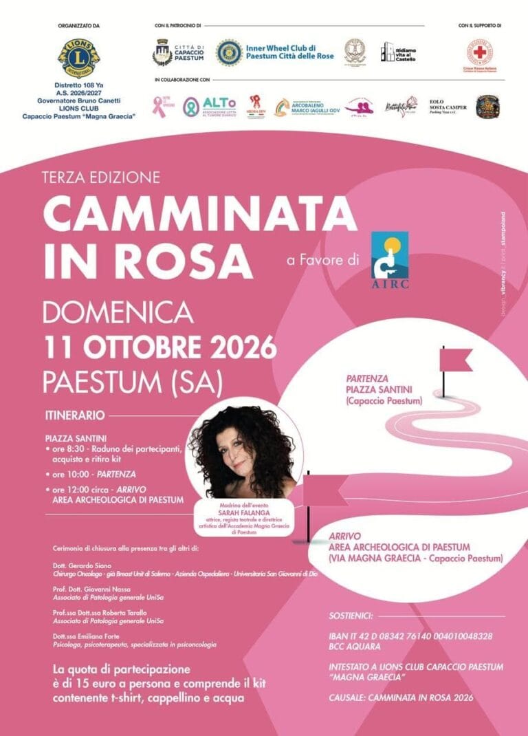 Camminata in Rosa a Paestum Camminata in Rosa a Paestum