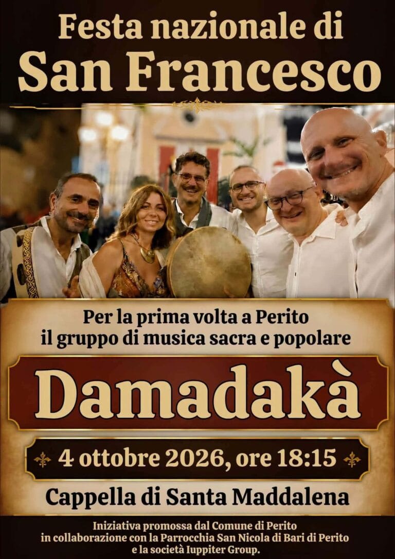 Concerto dei Damadakà per San Francesco 2026 a Perito