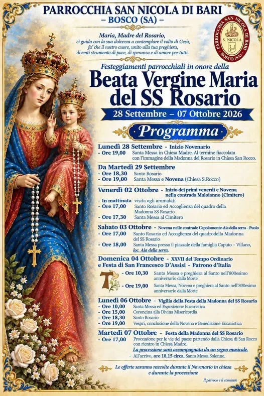 Festa della Madonna del Rosario a Bosco