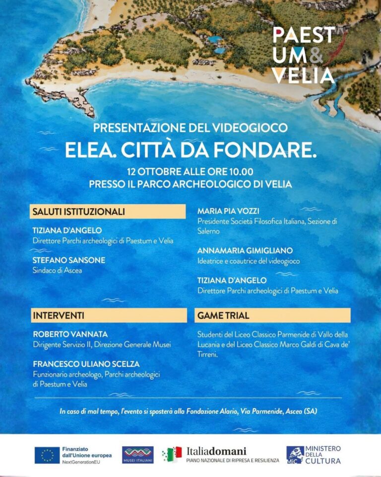 Presentazione del videogioco Elea. Città da fondare ad Ascea Presentazione del videogioco Elea. Città da fondare ad Ascea
